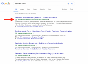 Anuncio en Google